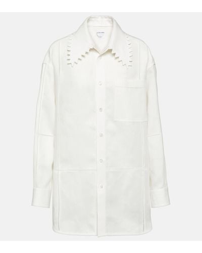 Bottega Veneta Oversized Linen Shirt - White