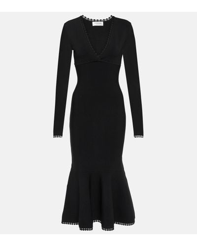 Victoria Beckham Flared Midi Dress - Black
