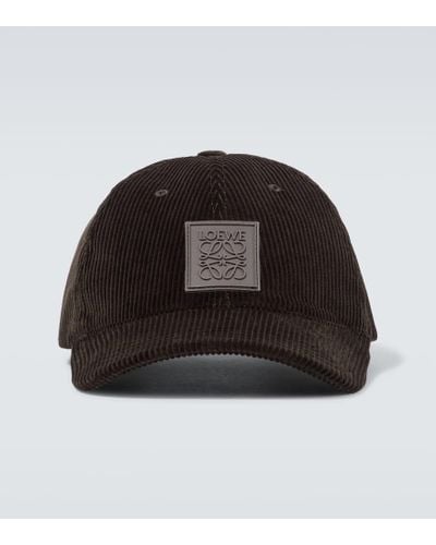 Loewe Gorra de pana con anagrama - Negro