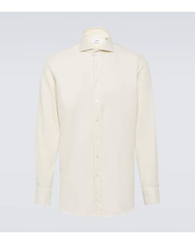 Lardini Oxford-Hemd aus Baumwolle - Weiß