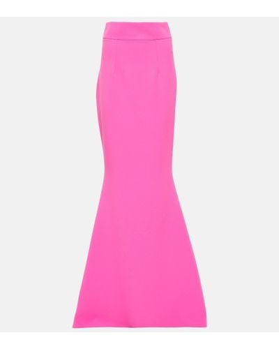 Safiyaa Gayeta High-rise Crepe Maxi Skirt - Pink