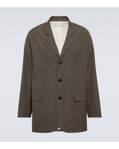 Visvim Blazer Hammons Santome en laine et lin - Vert