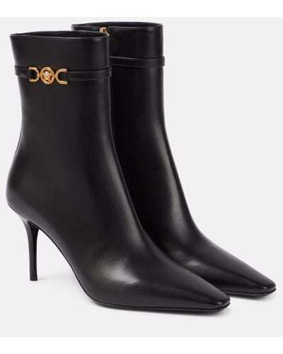 Versace Medusa '95 Leather Ankle Boots - Black