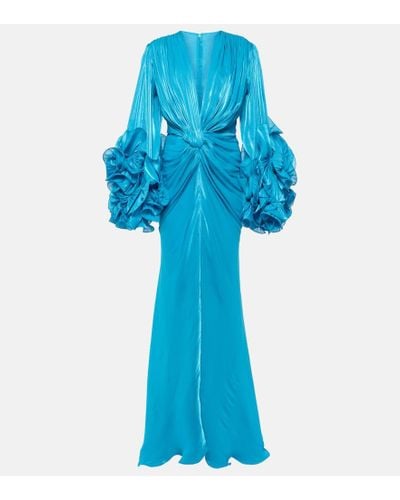 Costarellos Robe Dulcie aus Georgette - Blau