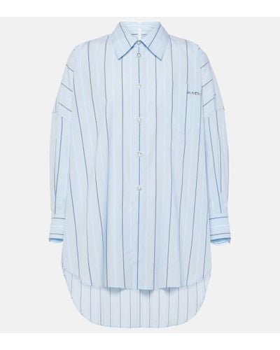 Marni Camisa de popelin de algodon a rayas - Azul