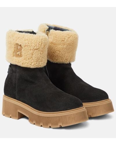 Bogner Turin 2b Shearling-lined Suede Ankle Boots - Black