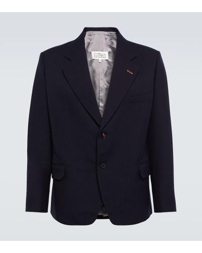 Maison Margiela Blazer in lana vergine - Blu