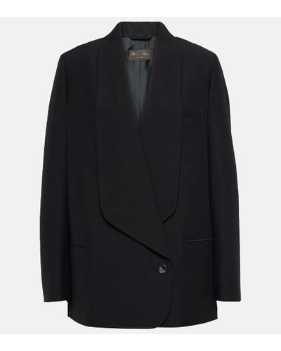 Loro Piana Blazer Sheri in lana vergine - Nero