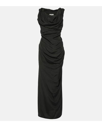 Vivienne Westwood Vestido midi Ginnie drapeado - Negro