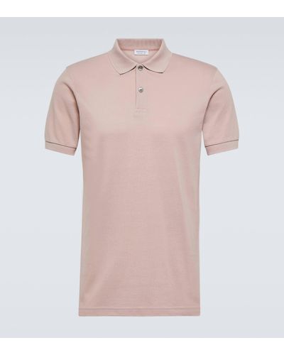 Sunspel Cotton Pique Polo Shirt - Pink