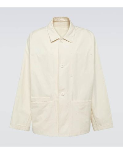 Lemaire Boxy Cotton Field Jacket - White