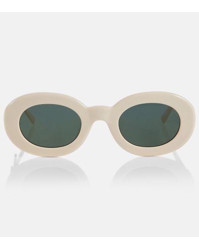 Jacquemus Ovale Sonnenbrille Les Lunettes Pralu - Weiß