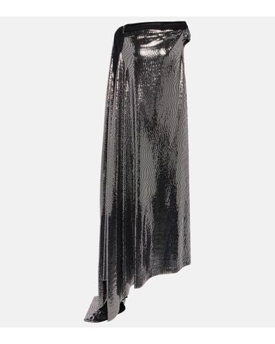Balenciaga Robe longue Minimal metallisee - Gris