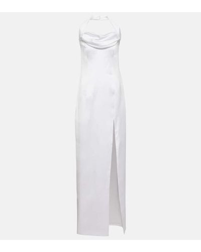 Rasario Vestido de fiesta de saten - Blanco