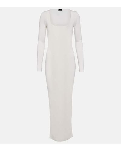 Tom Ford Cashmere And Silk Maxi Dress - White