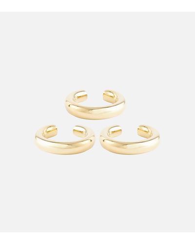 Jennifer Fisher Set Of 3 10kt Gold-plated Ear Cuffs - Metallic