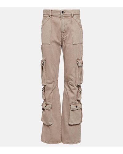 Dolce & Gabbana High-rise Cotton Cargo Trousers - Natural