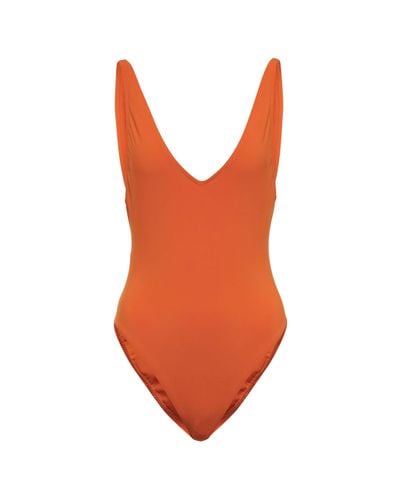Totême V-neck Swimsuit - Orange