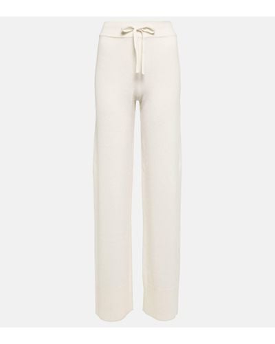 Valentino Pantalon de survetement en cachemire - Blanc