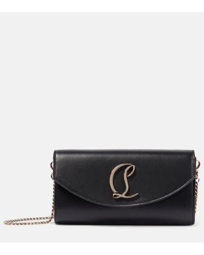 Christian Louboutin Leather Wallet On Chain - Black