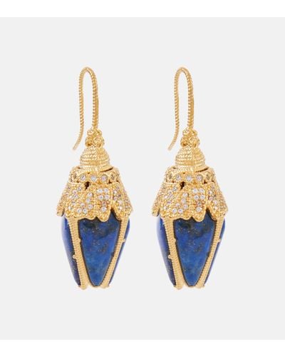 Zimmermann Bloom Gold-plated Drop Earrings - Blue
