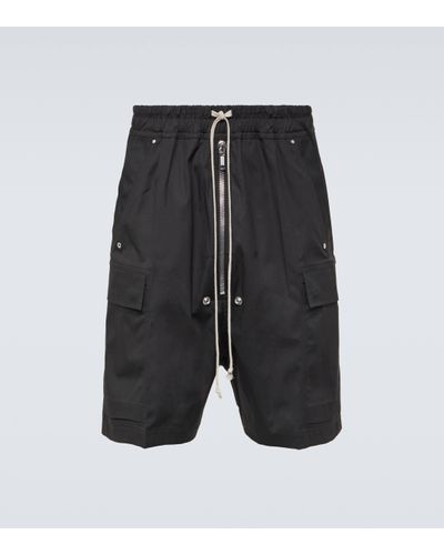 Rick Owens Cargobela Cotton-blend Shorts - Black