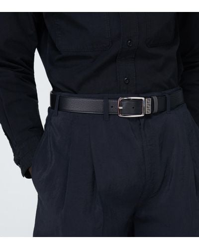 Fendi Classic Buckle Leather Belt in Black for Men | Lyst