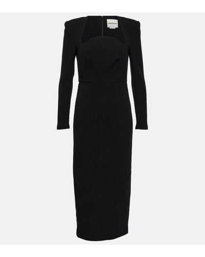 Roland Mouret Wool Midi Dress - Black