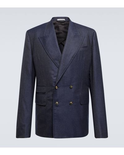 Gabriela Hearst Miles Double-breasted Cashmere Blazer - Blue