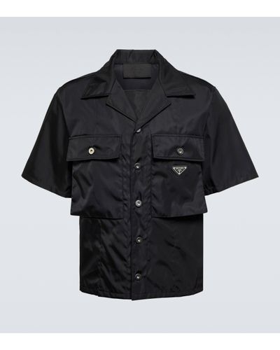 Prada Re-nylon Short-sleeved Shirt - Black