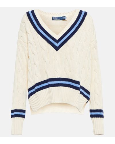 Polo Ralph Lauren Cable-knit Cricket Pullover - Blue