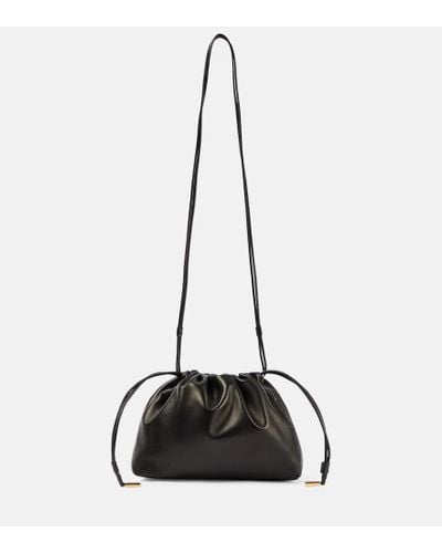 The Row Angy Leather Crossbody Bag - Black