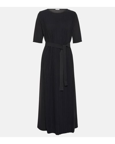 Max Mara Leisure Pattino Jersey Midi Dress - Black