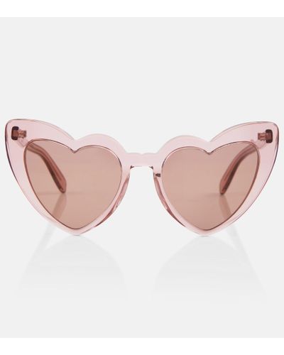 Saint Laurent Sl 181 Loulou Heart-shaped Sunglasses - Pink