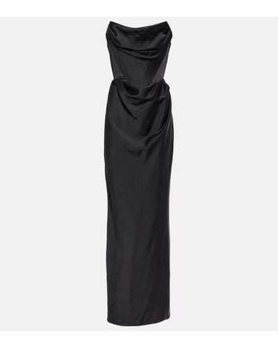 Vivienne Westwood Off-shoulder Satin Gown - Black