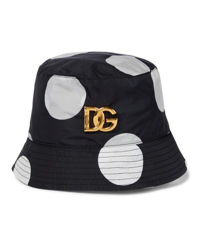 Dolce & Gabbana Sombrero de pescador de lunares - Negro