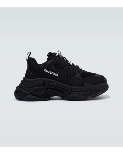 Balenciaga Sneakers triple s in pelle sintetica e mesh - Nero