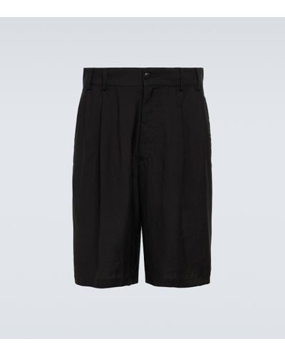 Giorgio Armani Pleated Bermuda Shorts - Black