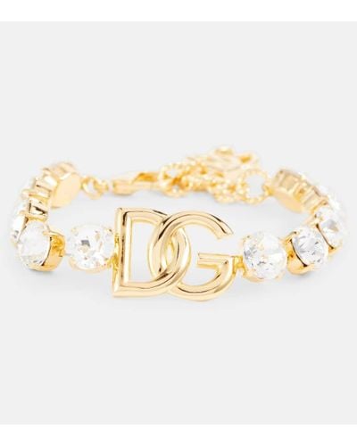 Dolce & Gabbana Armband DG mit Kristallen - Mettallic