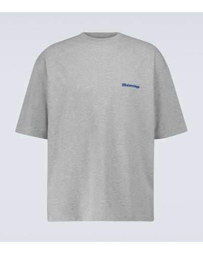 Balenciaga T-shirt BB en coton - Gris