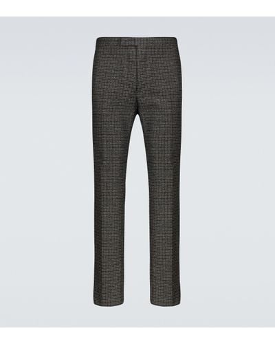 Raf Simons Slim-fit Trousers With Ankle Zippers - Grey