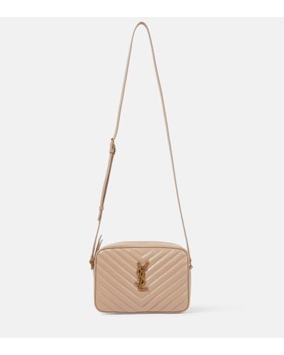 Saint Laurent Lou Quilted Leather Camera Bag - Natural