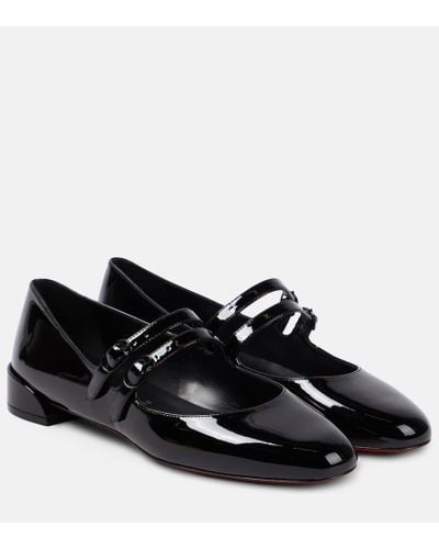 Christian Louboutin Mary-Jane-Ballerinas Sweet Jane aus Lackleder - Schwarz