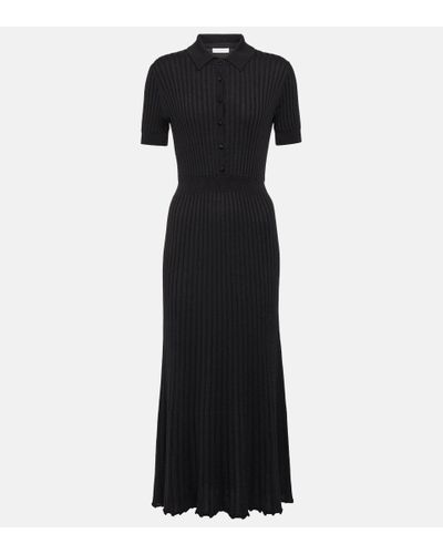 Gabriela Hearst Amor Silk And Cashmere Midi Dress - Black