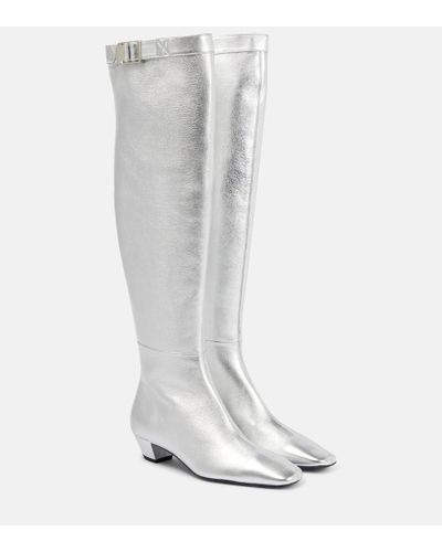 Tom Ford Stivali in pelle metallizzata - Bianco