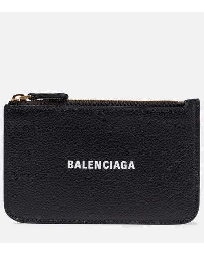 Balenciaga Cash Printed Textured-leather Cardholder - Black