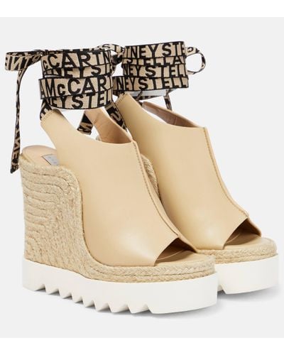 Stella McCartney Gaia Alter Mat Wedge Sandals - Natural