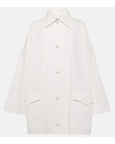 Totême Oversize-Jacke aus Baumwoll-Twill - Weiß