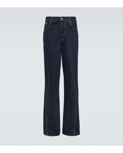Lanvin Jeans rectos con paneles - Azul