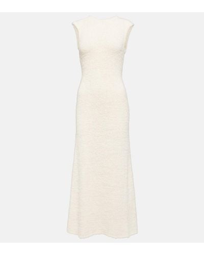 Magda Butrym Knitted Cotton-blend Midi Dress - White